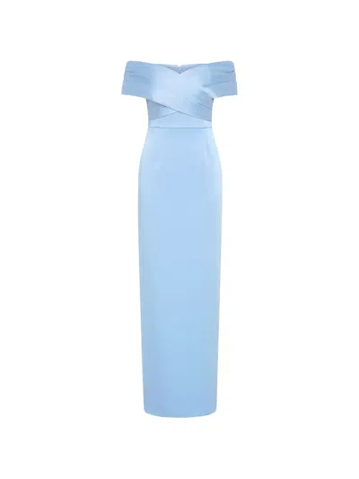 Rebecca Vallance Kai Off-shoulder Maxi Dress In Blue