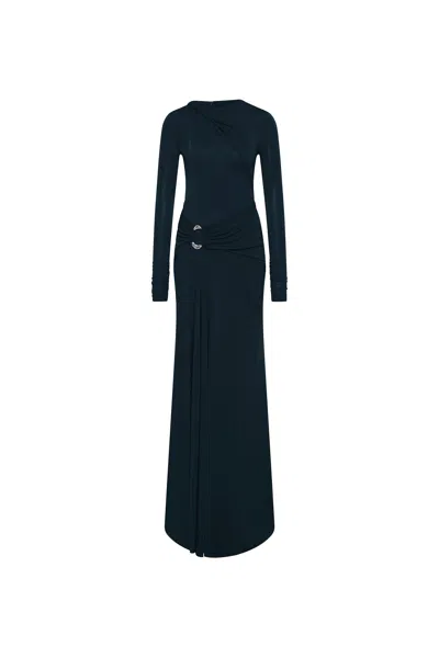 Rebecca Vallance Kiana Long Sleeve Maxi Dress In Blue