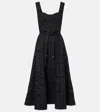 Rebecca Vallance Kitsu Broderie Anglaise Midi Dress In Black