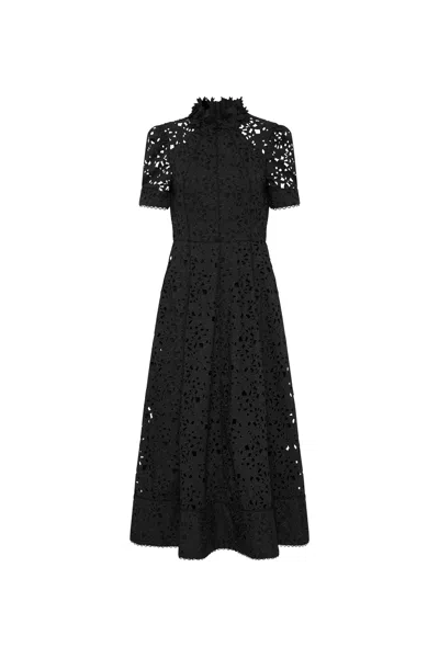 REBECCA VALLANCE KITSU SHORT SLEEVE MIDI DRESS