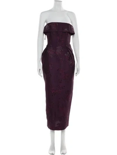 Pre-owned Rebecca Vallance Lace Pattern Long Dress W/ Tags