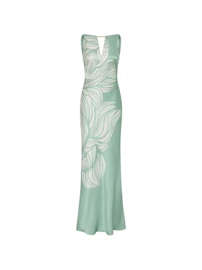 Rebecca Vallance Lalisa Floral-print Maxi Dress In Green