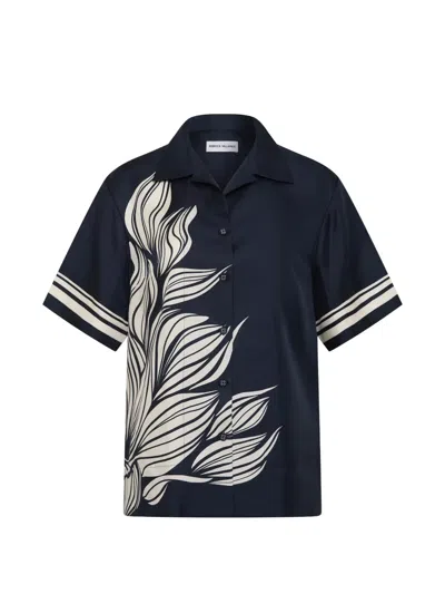 Rebecca Vallance Lalisa Short-sleeve Shirt In Blue