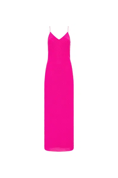 Rebecca Vallance -  Last Dance Slip Midi Dress  - Size 4 In Rosa