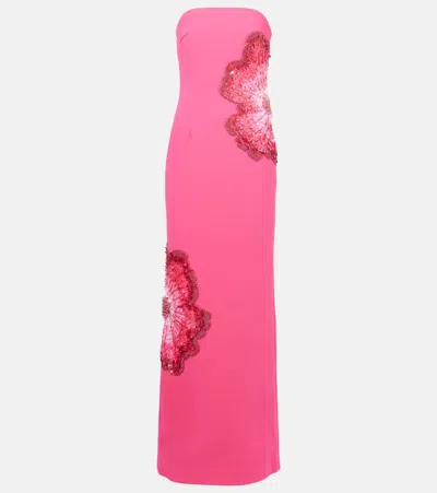 Rebecca Vallance Layana Embellished Strapless Gown