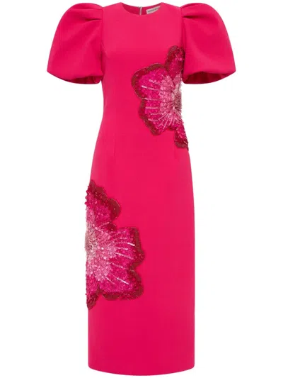 Rebecca Vallance Layana Sequin-embellished Midi Dress In Pink