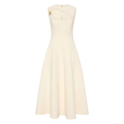 Rebecca Vallance Freyja Midi Dress In White