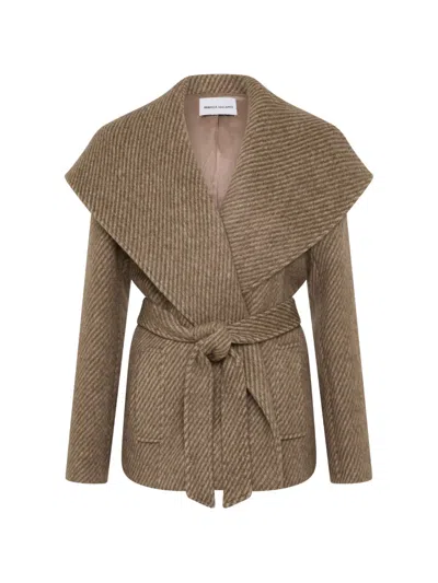 Rebecca Vallance Lemuel Belted Wool Jacket In Multi