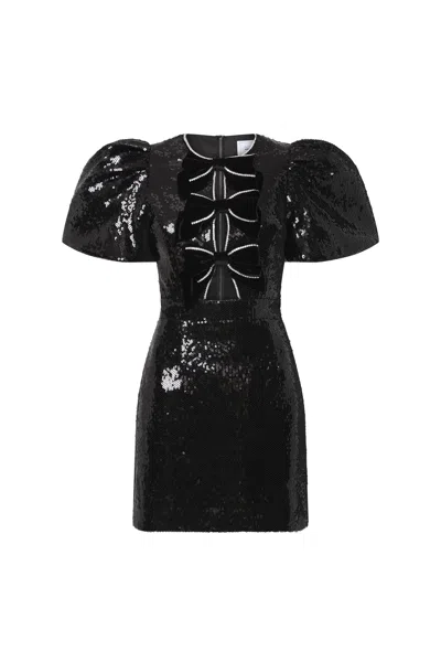 REBECCA VALLANCE LENA BOW MINI DRESS