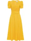 Rebecca Vallance Leona Short Sleeve Midi Dress In Gelb