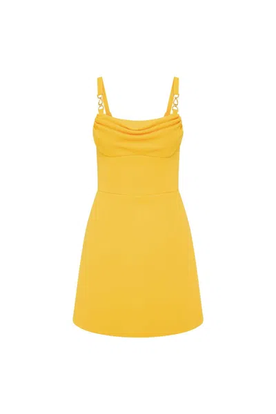 Rebecca Vallance Leona Mini Dress In Gelb