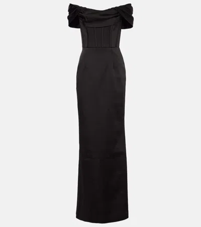 Rebecca Vallance Lia Bustier Gown In Black