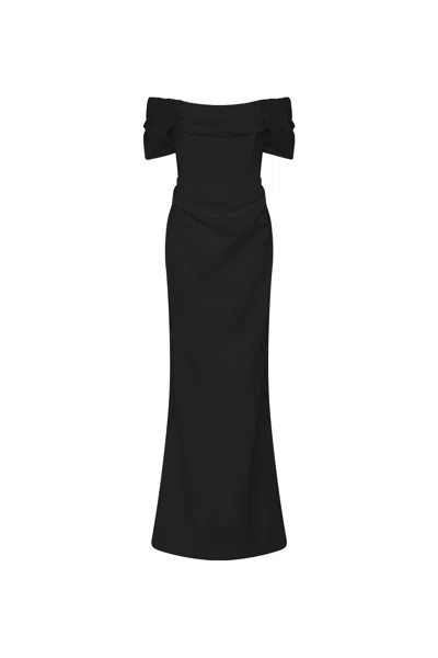 Rebecca Vallance Schulterfreies Midikleid In Black