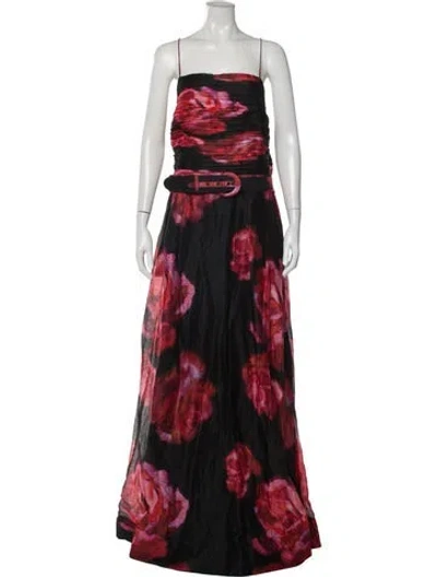 Pre-owned Rebecca Vallance Linen Long Dress W/ Tags In Multi