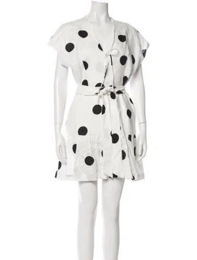 Pre-owned Rebecca Vallance Linen Mini Dress In Multi