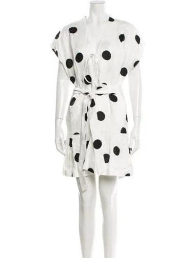Pre-owned Rebecca Vallance Linen Mini Dress In Multi