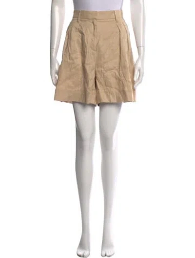 Pre-owned Rebecca Vallance Linen Mini Shorts In Neutral