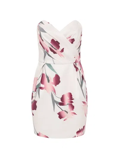 Rebecca Vallance Linnea Floral Strapless Mini Dress In Multi