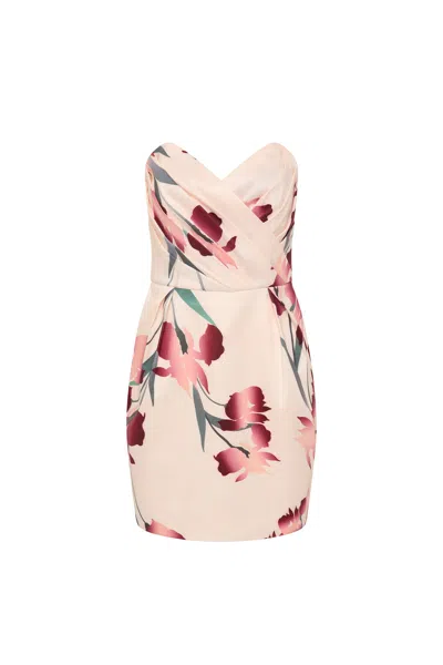 Rebecca Vallance Linnea Floral Strapless Mini Dress In Multi