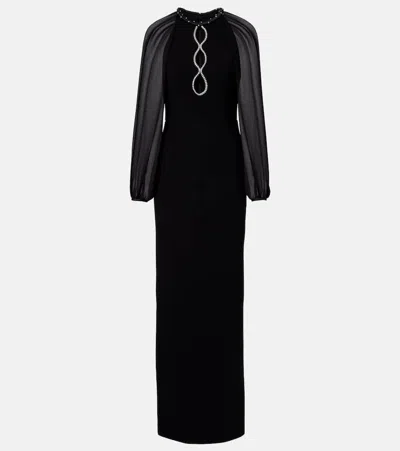 Rebecca Vallance Livia Cutout Embellished Gown In Black