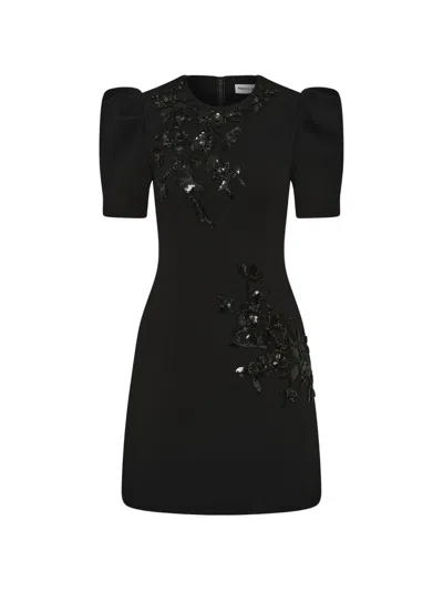 Rebecca Vallance Livia Puff-sleeve Mini Dress In Black