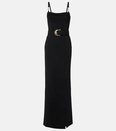 Rebecca Vallance Lucine Belted Gown In Black