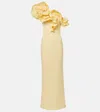 Rebecca Vallance Lulu One-shoulder Crêpe Maxi Dress In Yellow