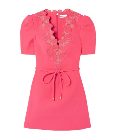 Rebecca Vallance Lulu Tie-up Mini Dress In Pink