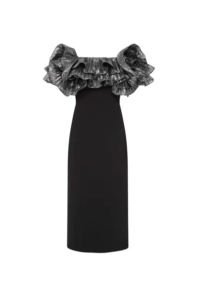 Rebecca Vallance Lumi Midi Dress In Black