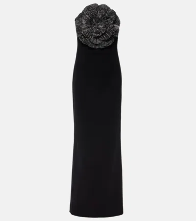Rebecca Vallance Lumi Strapless Gown In Black