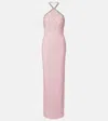 Rebecca Vallance Lydia Sequined Halterneck Gown In Pink