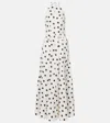 Rebecca Vallance Maisie Polka-dot Cotton-blend Maxi Dress In White
