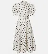Rebecca Vallance Maisie Polka-dot Cotton-blend Midi Dress In White