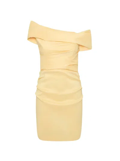 Rebecca Vallance Mandy Off-shoulder Mini Dress In White