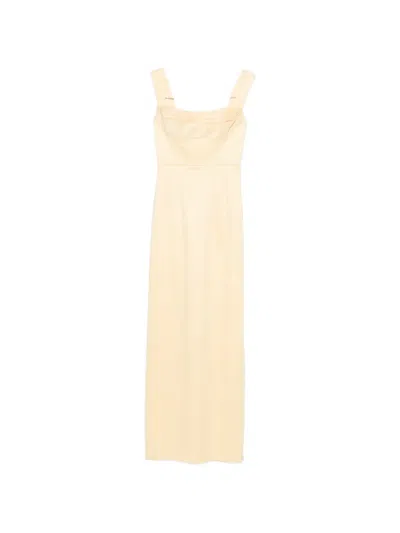 Rebecca Vallance Mandy Ruched Maxi Dress In Yellow