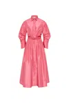 Rebecca Vallance Maple Shirt Midi Dress Pink