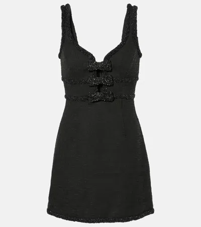 Rebecca Vallance Margo Bow Mini Dress In Black