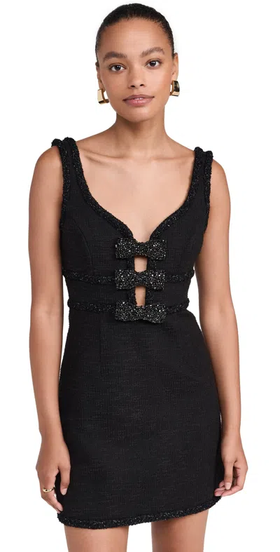 Rebecca Vallance Margo Bow Mini Dress In Black