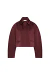 Rebecca Vallance Merlot Cropped Jacket