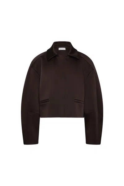 REBECCA VALLANCE MERLOT CROPPED JACKET