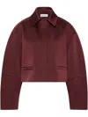 Rebecca Vallance Merlot Cropped Jacket In Red