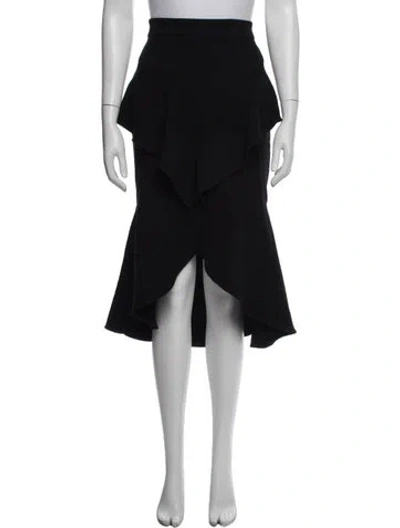 Pre-owned Rebecca Vallance Midi Length Skirt In Black