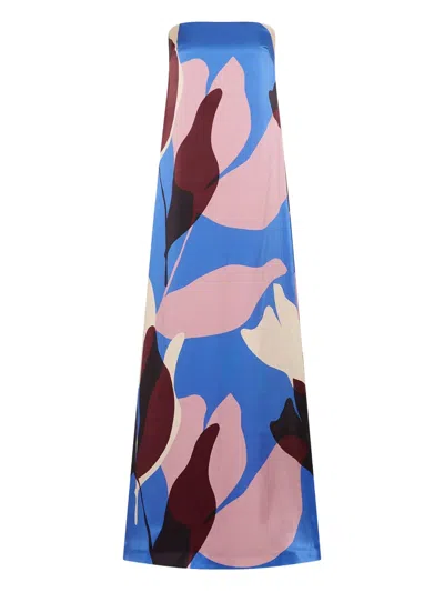 Rebecca Vallance Mika Abstract-print Strapless Maxi Dress In Multi