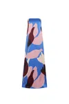 Rebecca Vallance Mika Abstract-print Strapless Maxi Dress In Blue
