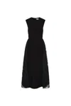 Rebecca Vallance Milena Lace Midi Dress In Black