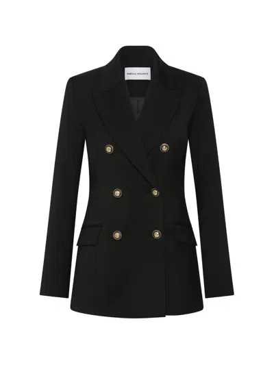 Rebecca Vallance Millicent Double-breasted Blazer In Black