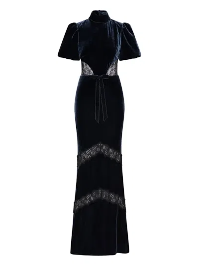 Rebecca Vallance Minerva Lace Maxi Dress In Black