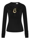 Rebecca Vallance Mischa Cutout Clasp Top In Black