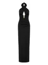Rebecca Vallance Mischa Halterneck Maxi Dress In Black
