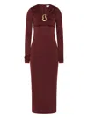 Rebecca Vallance Mischa Midikleid Mit Cut-out In Burgundy